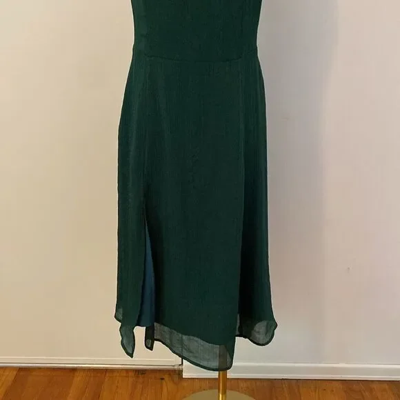 JNSQ Green Bustier Midi Dress with Thigh Split Size 6 - Picture 4 of 14